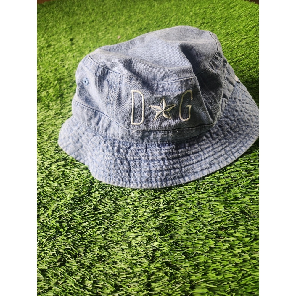 Adams Bucket Hat Mens L Blue Denim D Star‎ G Embroidered Lightweight Casual